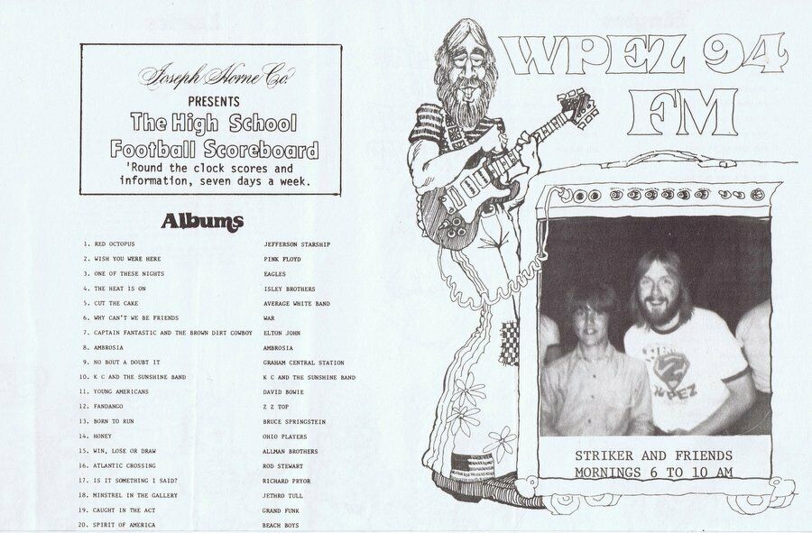 Wpez 94 Pittsburgh Vintage October 3 1975 Music Survey Jefferson Starship #1