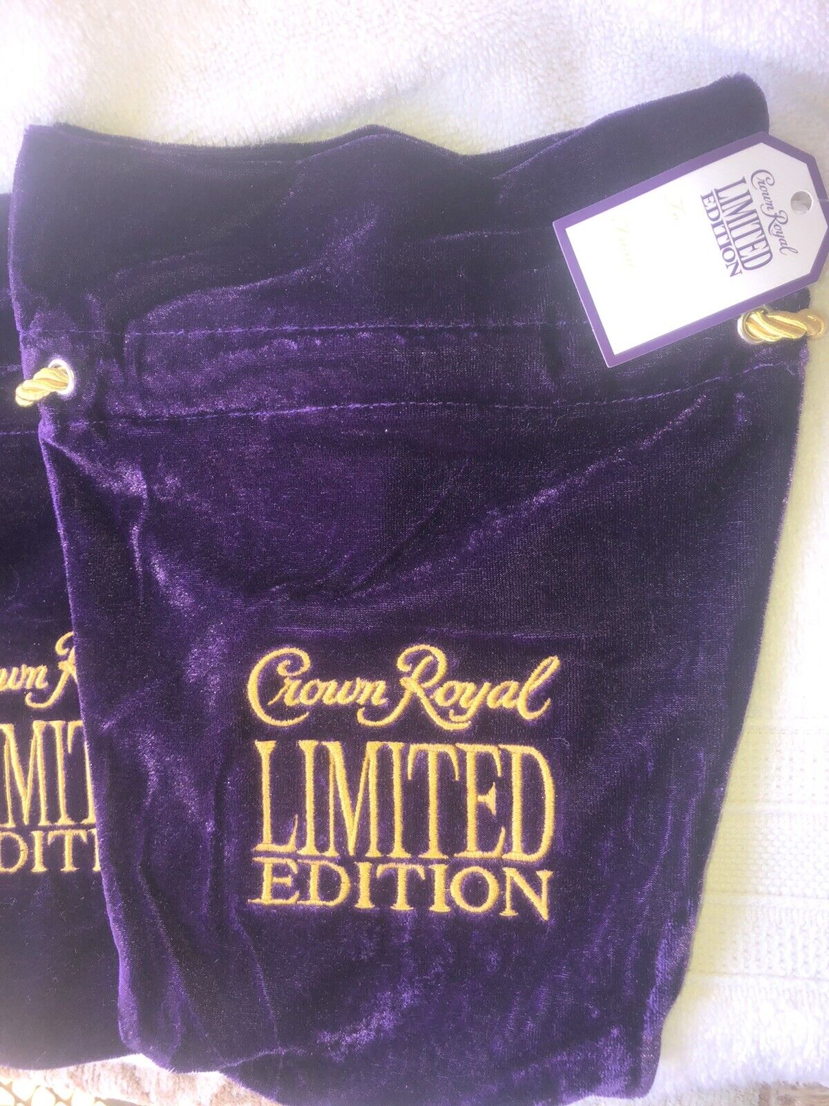 Crown Royal One New Thick Velour Purple Bag Limited Edition Ten Year With Tag