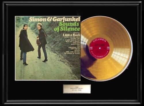 Simon And Garfunkel Sounds Of Silence Gold Record Lp Album Non Riaa Award