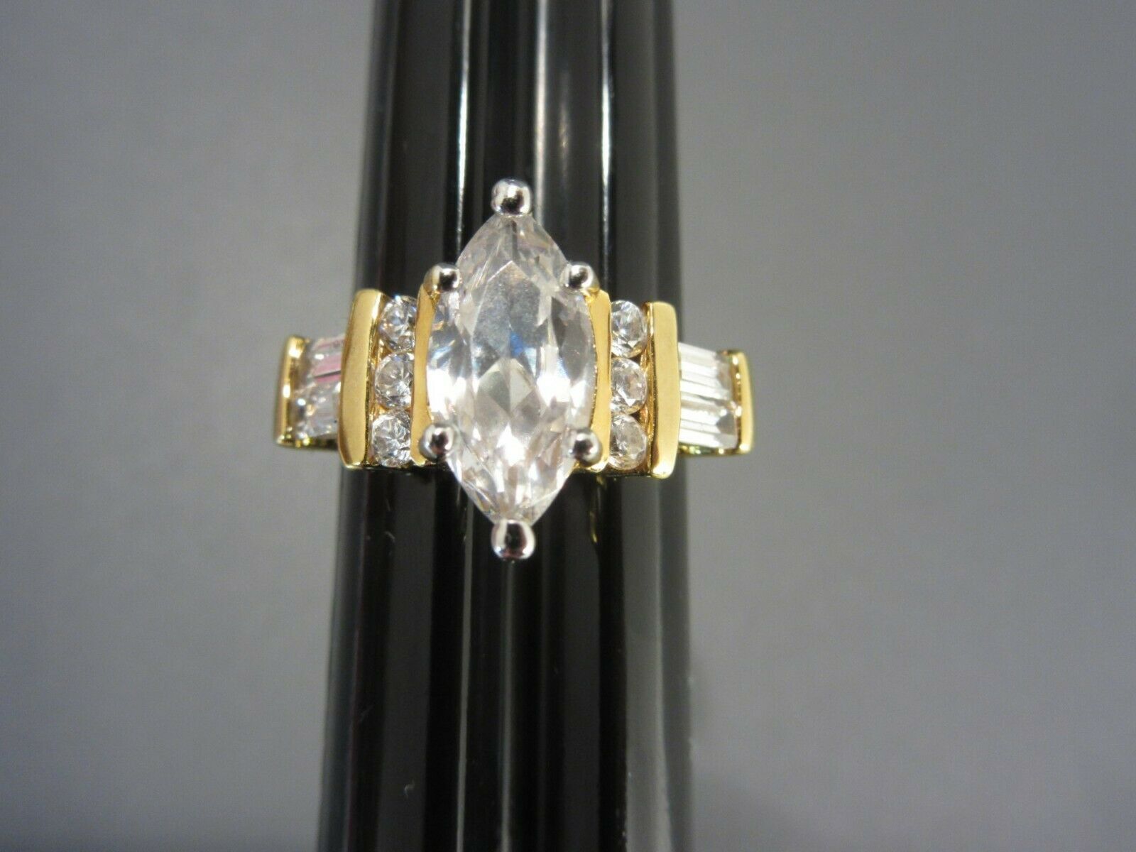Vintage Marquise Rhinestone Ring Size 5