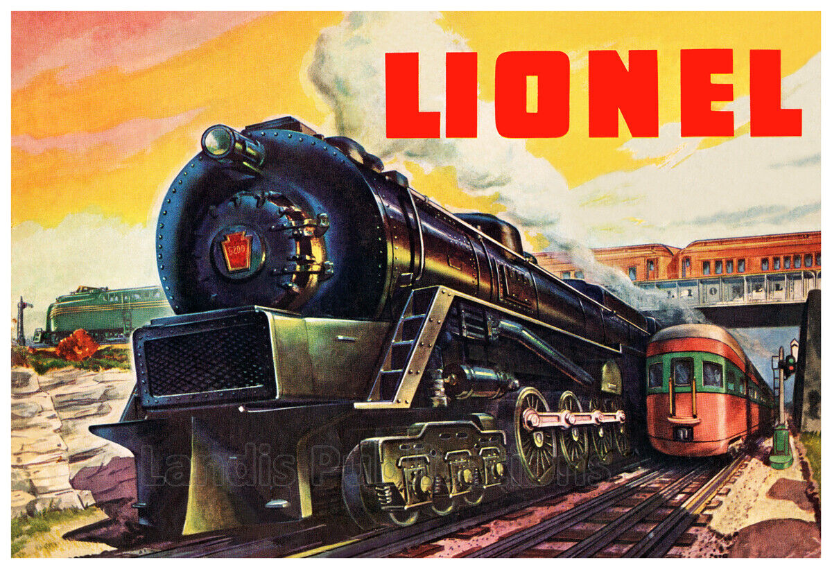1948 Lionel Trains Pennsylvania Railroad Vintage Poster