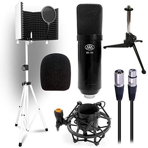 Axcessables Music Recording Mic Isolation Shield With Stand And Professional ...