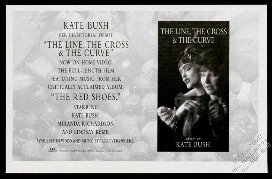 1994 Kate Bush Photo The Line The Cross & The Curve Film Vintage Print Ad
