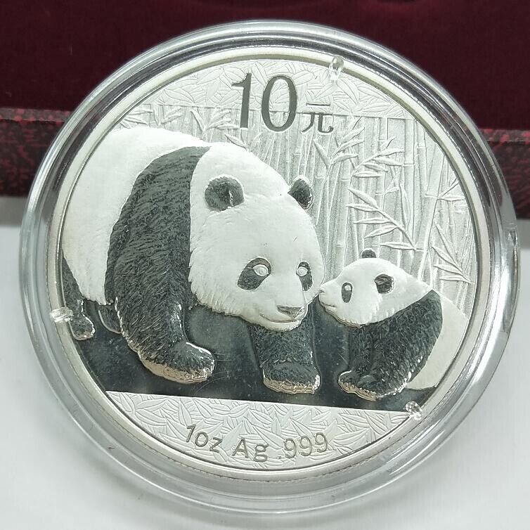 2011 China Panda 1oz Silver Coin S10y