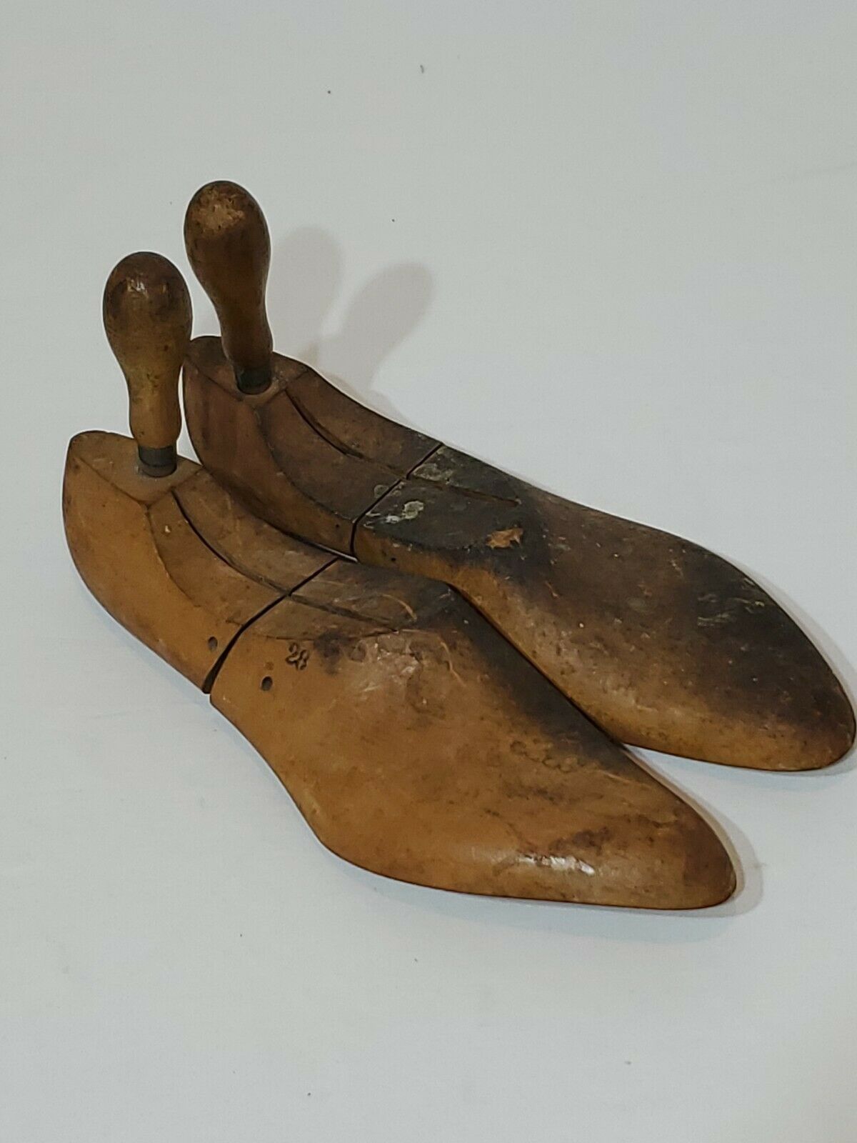 Antique Shoe Trees Forms Wooden Shoe Last Shoemakers  Stamped "83" Size 28